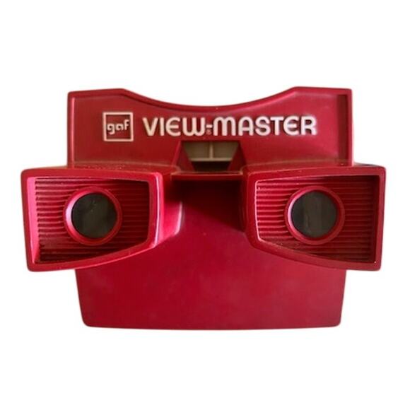 Vintage 1970s GAF View-Master Bundle – Red & Cream Viewers + 13 Reels - Picture 2 of 10